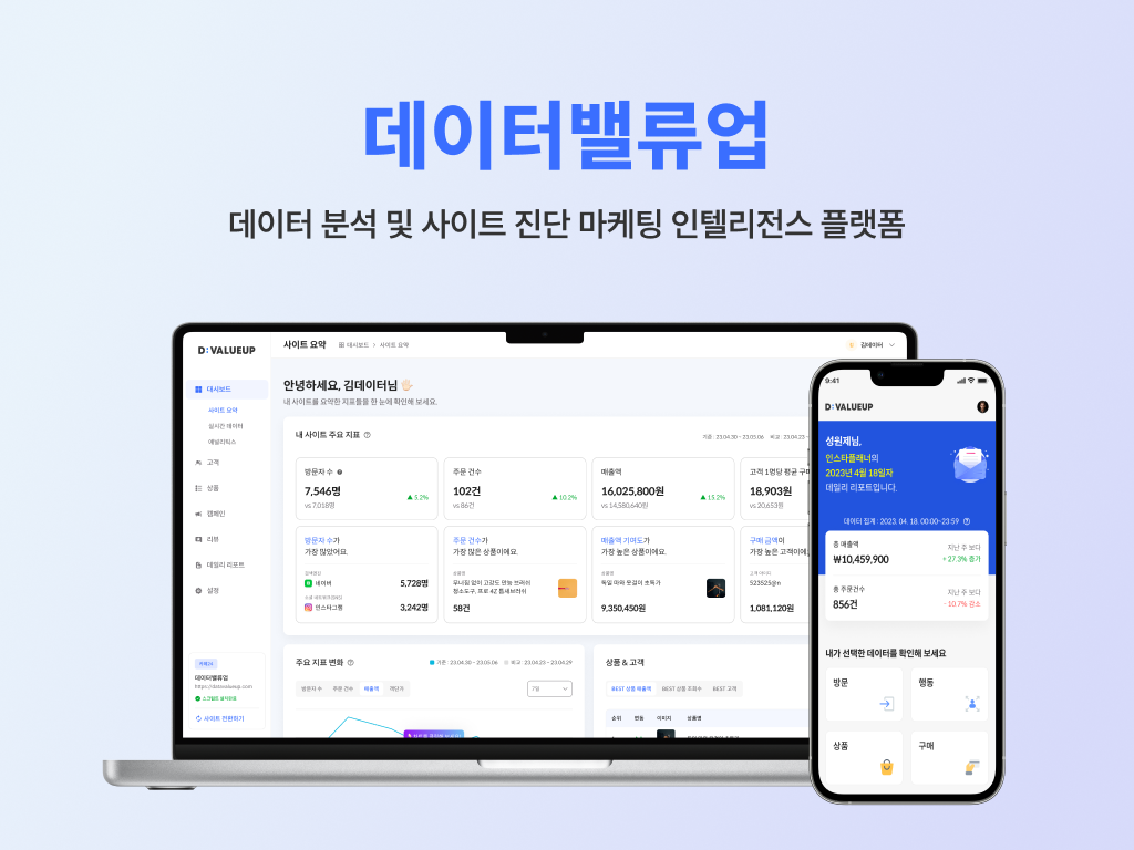 데이터밸류업 AI 마케팅 자동화 플랫폼 포트폴리오