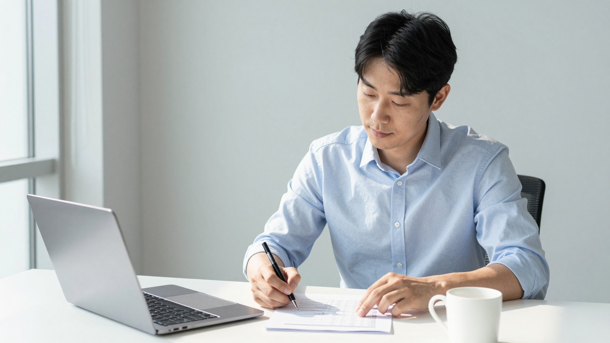 서울 사무실에서 발주 담당자가 모니터에 띄운 업체 목록 스프레드시트의 열 줄 가운데 일곱 줄을 회색으로 칠하는 모습