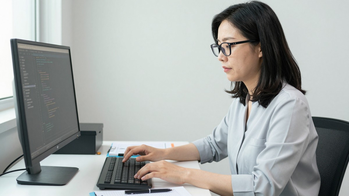 병원 행정 직원이 관리자 화면에서 휴진 안내 공지를 직접 입력하고 저장 버튼을 누르는 장면