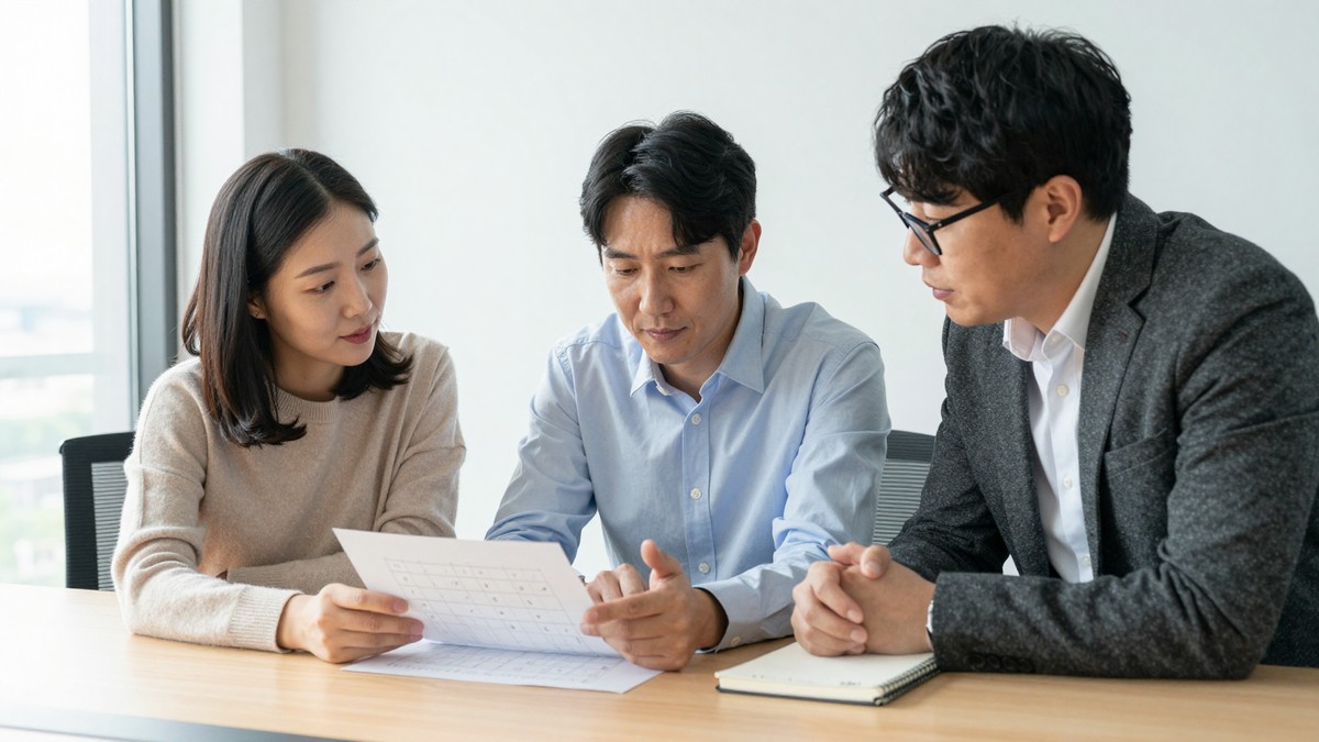 여러 프로젝트의 기간과 요구조건을 비교해 정리한 표